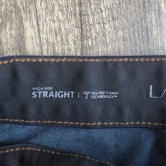 Lane Bryant High Rise Straight Dark Wash Denim Jeans Plus Size 18 - Picture 7 of 9